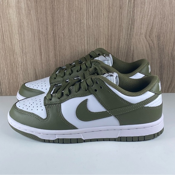 Nike Dunk Low White / Medium Olive DD1503-120 Women’s Size 5 - Picture 4 of 11